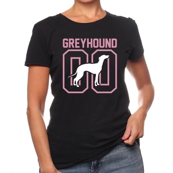 Women’s Football Style Greyhound Dog Mom Tee - Picture 1 of 2